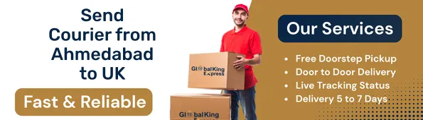Send Courier from Ahmedabad to UK