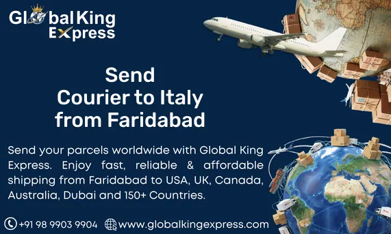 Send Courier to Italy from Faridabad