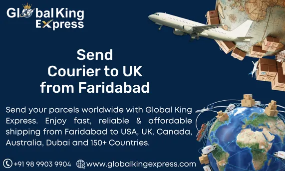 Send Courier to UK from Faridabad